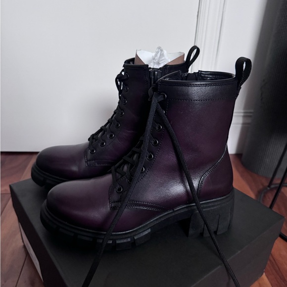 NWT Thursdays Coda Boots - Black Cherry 7.5 - Picture 6 of 7